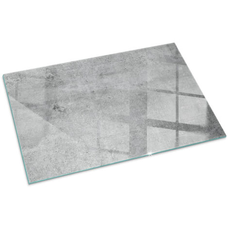 Plaque Rectangulaire décorative imprimée pour cheminée protection de sol avec impression décorative Texture de béton brut 100x70 cm (1/5)