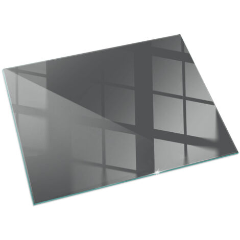 Plaque de sol sous poêle à bois en verre trempé protection thermique du plancherCouleur Gris-marron120x80 cm