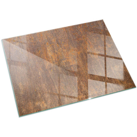 Plaque décorative imprimée sous cheminée et poêle indépendant Protection Thermique Texture rouille pour arrière-plan 120x80 cm