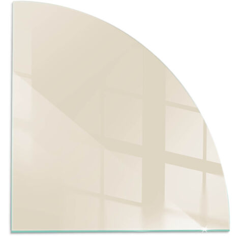 Plaque décorative de protection avec impression sous cheminée pour salon Couleur Beige 1/4 100x100 cm (1/5)
