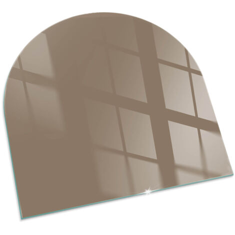 Base décorative Plaque Carrée de protection avec impression sous cheminée pour salon Couleur Marron 100x100 cm (1/5)
