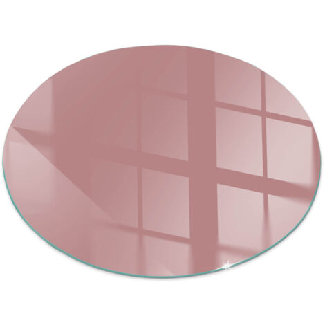 Base décorative Plaque en verre trempé de sol avec impression moderne sous cheminée Couleur Rose Ronde fi 70 cm (1/5)