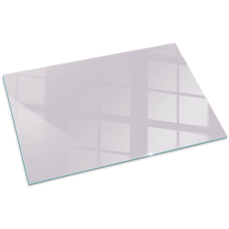 Base décorative Plaque Rectangulaire de protection avec impression sous cheminée pour salon Couleur Violet clair 100x70 cm (1/5)