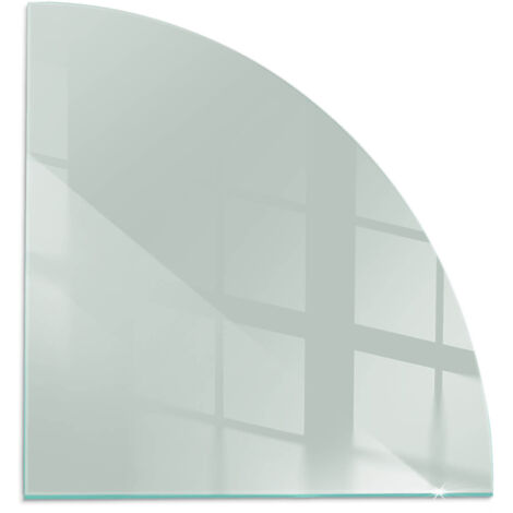 Base décorative Plaque de protection avec impression sous cheminée pour salon Couleur Vert clair 1/4 100x100 cm (1/5)