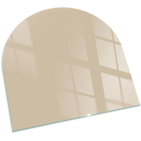 Plaque Carrée décorative imprimée pour cheminée protection de sol avec impression décorative Couleur Beige 100x100 cm (1/5)