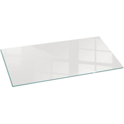 Plaque en verre trempé pour cheminée protection contre les braises et étincelles Couleur Gris 125x50 cm