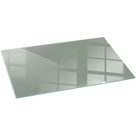 Plaque décorative imprimée sous cheminée et poêle indépendant Protection Thermique Couleur Gris-vert 100x50 cm (1/5)