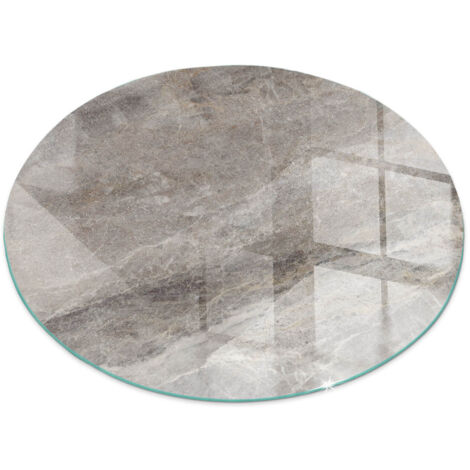 Plaque décorative de protection avec impression sous cheminée pour salon Motif de pierre naturelle Ronde fi 70 cm (1/5)