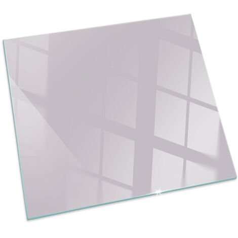 Plaque décorative de sol avec impression sous cheminée protection et design Couleur Violet clair Carrée 50x50 cm (1/5)