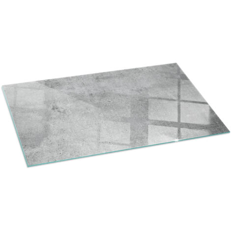 Grande Plaque décorative de protection avec impression sous cheminée pour salon Texture de béton brut 140x70 cm (1/5)