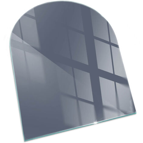 Plaque Rectangulaire décorative de protection avec impression graphique en verre trempé sous cheminée Couleur Bleu foncé 80x70 cm (1/5)