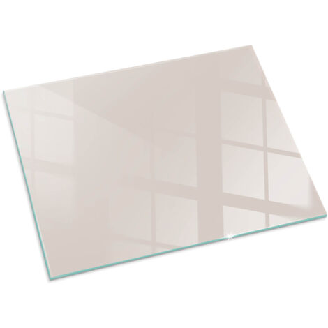 Plaque Rectangulaire de sol pour cheminée en verre trempé avec impression Couleur Rose pâle 80x60 cm (1/5)