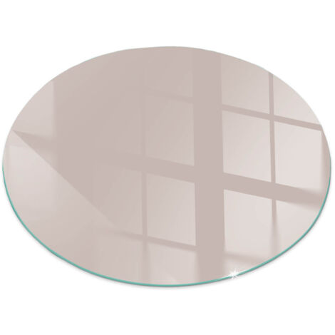 Plaque ronde décorative de sol avec impression sous cheminée protection et design Couleur  Marron clair Ronde fi 90 (1/5)