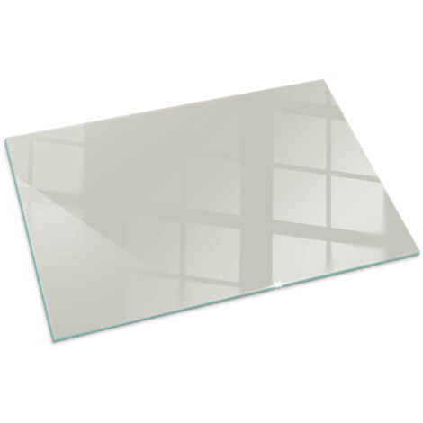Plaque Rectangulaire décorative imprimée sous cheminée et poêle indépendant Protection Thermique Couleur Crème clair 100x70 cm
