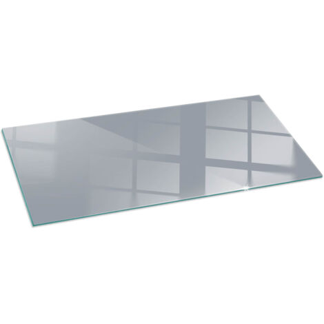 Base décorative Plaque de protection avec impression sous cheminée pour salon Couleur Gris 125x50 cm (1/5)