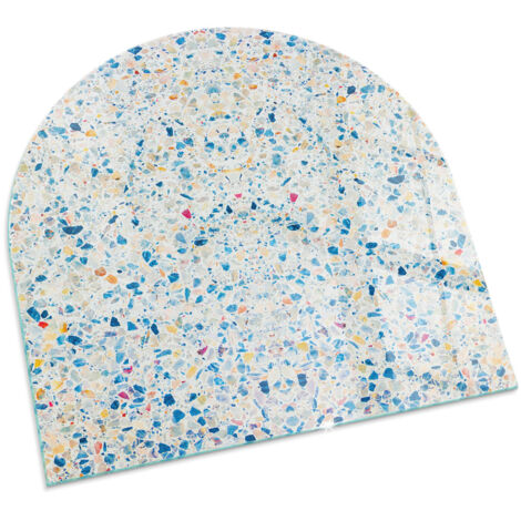 Plaque Carrée décorative imprimée sous cheminée et poêle indépendant Protection Thermique Motif texturé abstrait 100x100 cm (1/5)