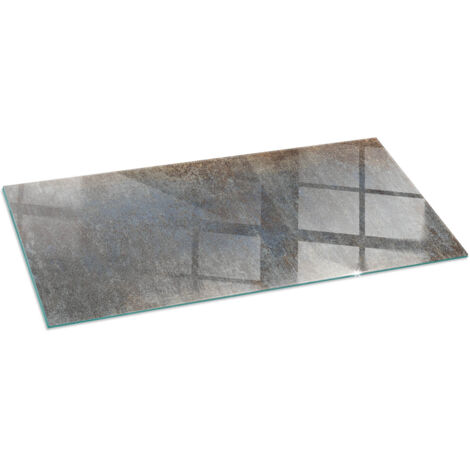 Plaque en verre trempé de sol décorative imprimée premium sous cheminée Motif texturé abstrait 125x50 cm (1/5)