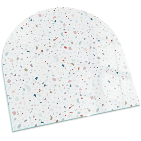 Plaque Carrée décorative imprimée pour cheminée protection de sol avec impression décorative Motif avec petites formes 100x100 cm (1/5)