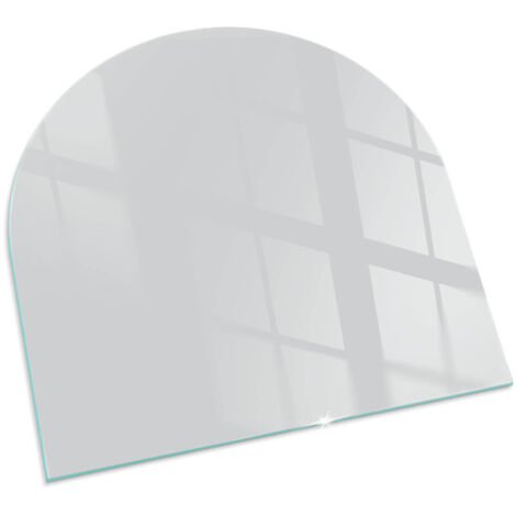 Plaque Carrée en verre trempé pour cheminée protection contre les braises et étincelles Couleur Gris 100x100 cm (1/5)
