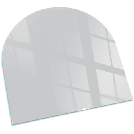 Plaque de protection Carrée en verre trempé de sol décorative imprimée sous cheminée Couleur Gris 100x100 cm (1/5)