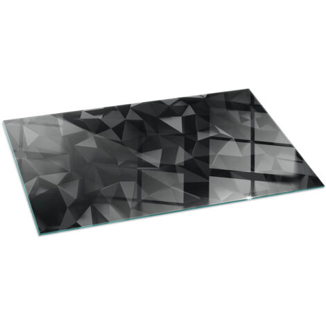 Grande Plaque décorative imprimée pour cheminée protection de sol avec impression décorative Géométrie tridimensionnelle 140x70 cm (1/5)