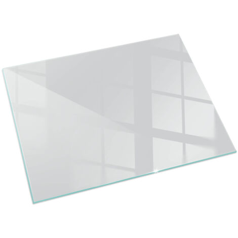 Plaque de protection en verre trempé pour cheminée indépendante de sol avec impression Couleur Gris 120x80 cm