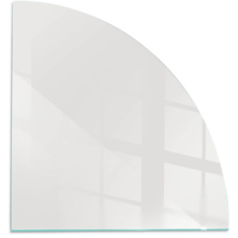 Plaque de protection en verre trempé de sol décorative imprimée sous cheminée Couleur Gris 1/4 100x100 cm