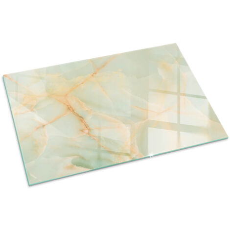 Plaque Rectangulaire décorative imprimée pour cheminée protection de sol avec impression décorative Motif marbré abstrait 100x70 cm (1/5)
