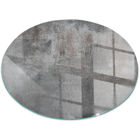 Base décorative Plaque ronde de protection avec impression sous cheminée pour salon Texture de surface brute Ronde fi 100 cm (1/5)