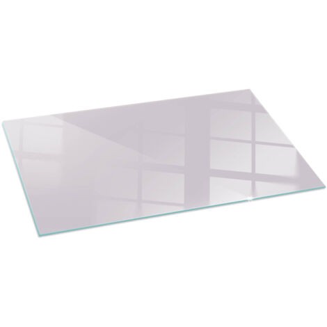 Plaque de protection de sol pour cheminée en verre trempé avec impression Couleur Violet clair 100x50 cm (1/5)