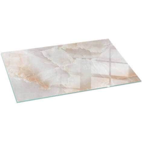 Plaque de protection en verre trempé de sol décorative imprimée sous cheminée Motif pierre naturelle 120x60 cm