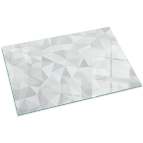 Plaque Rectangulaire en verre Cheminée Protecteur de Sol Sous la Cheminée Verre Trempé Protection Thermique Motif géométrique abstrait 100x70 cm (1/5)