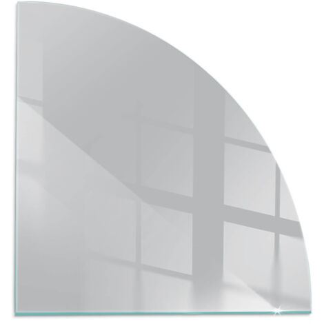 Plaque de protection en verre trempé pour cheminée protection contre les étincelles Couleur Gris clair 1/4 100x100 cm (1/5)