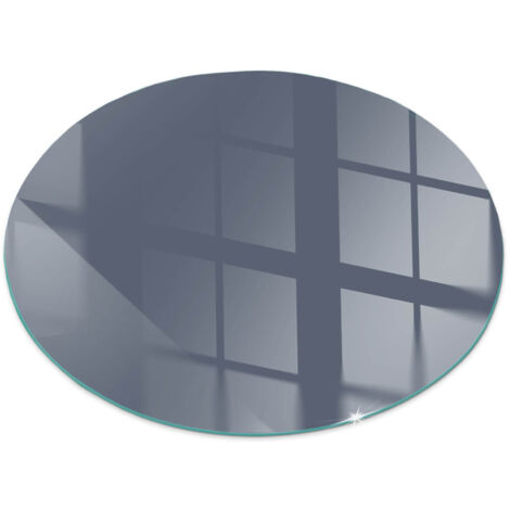 Plaque ronde décorative de protection avec impression graphique en verre trempé sous cheminée Couleur Bleu foncé Ronde fi 80 (1/5)
