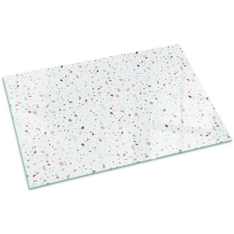 Plaque Rectangulaire de protection en verre trempé pour cheminée protection contre les étincelles Motif avec petites formes 100x70 cm (1/5)
