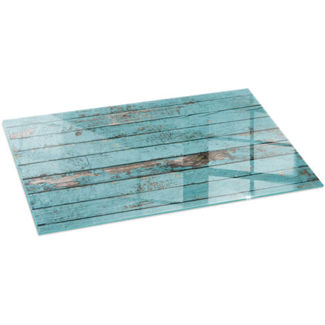 Plaque de Verre pour Cheminée Revêtement de Sol Plancher de Pare-feu Protection Contre Etincelles Planches de style rustique 100x50 cm (1/5)
