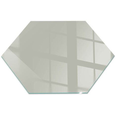 Plaque de protection en verre trempé décorative de sol avec impression sous cheminée Couleur Gris-vert h40 cm (1/5)