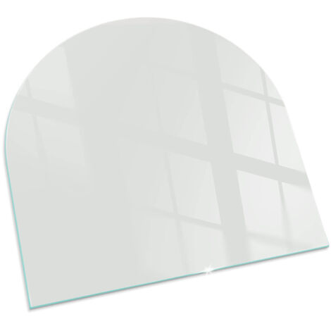 Plaque Carrée de protection en verre trempé pour cheminée protection contre les étincelles Couleur Gris 100x100 cm (1/5)