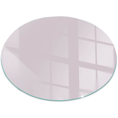 Plaque ronde de cheminée en verre trempé protection du sol contre les étincelles Couleur Violet clair Ronde fi 100 cm (1/5)