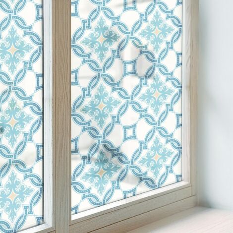 Anti Regard Film pour Vitre 50x100 cm Décoratif pour Chambre Cuisine Salle de Bain Vitrail Protection Adhésif Collés sur le Verre symétrie classique (1/5)