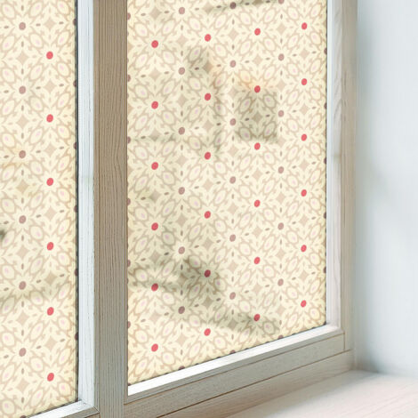 Anti Regard Film pour Vitre 50x100 cm Adhésif Décoratif PVC Protection Collés sur le Verre Vitrail pour Chambre Cuisine Salle de Bain Motifs floraux (1/5)