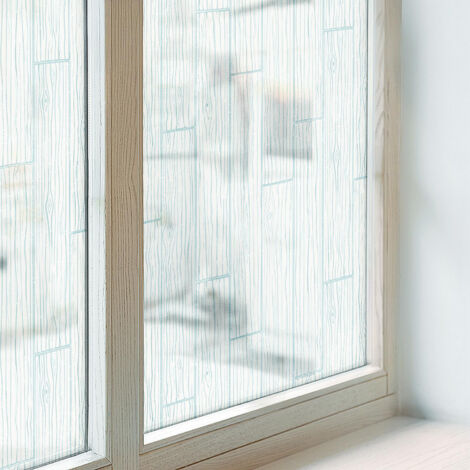 Film Dépoli pour Fenêtre 200x100 Vitrail Collés sur le Verre Décoratif Adhésif pour Chambre Cuisine Salle de Bain Protection Motif en bois (1/5)