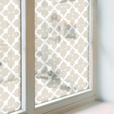 Anti Regard Film pour Fenêtre 200x100 pour Chambre Salle de Bain Collés sur le Verre Décoratif Vitrail Protection Adhésif feuilles géométriques (1/5)