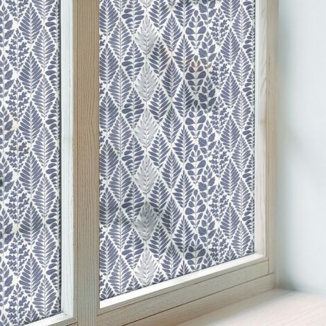 Film pour Vitre Intimité 50x146 cm pour Chambre Cuisine Salle de Bain PVC Vitrail Protection Adhésif Collés sur le Verre Décoratif feuilles à motifs (1/5)