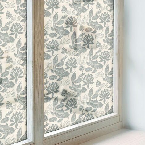 Film pour Vitre Intimité 50x100 cm pour Chambre Cuisine Salle de Bain PVC Vitrail Protection Adhésif Collés sur le Verre Décoratif Motifs orientaux (1/5)