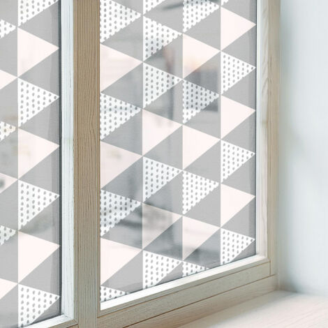 Film Dépoli pour Fenêtre 200x146 Décoratif pour Chambre Cuisine Salle de Bain PVC Vitrail Protection Adhésif Collés sur le Verre Géométrie moderne (1/5)