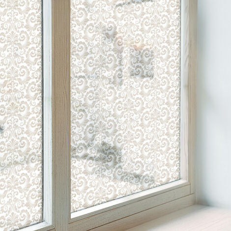 Film pour Vitre Intimité 50x116 cm Décoratif pour Chambre Cuisine Salle de Bain PVC Vitrail Protection Adhésif Collés sur le Verre Élégance décorative (1/5)