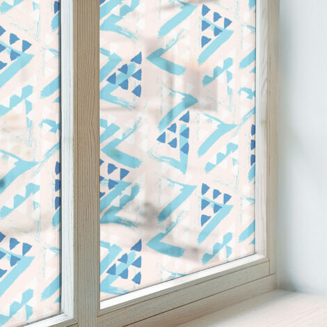 Film Dépoli pour Vitre 50x100 cm Décoratif pour Chambre Cuisine Salle de Bain PVC Vitrail Protection Adhésif Collés sur le Verre Motifs géométriques (1/5)