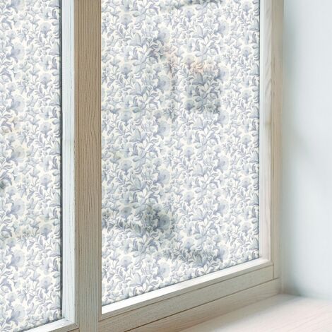 Film pour Vitre Intimité 50x100 cm PVC pour Chambre Cuisine Salle de Bain Collés sur le Verre Décoratif Vitrail Protection Adhésif Motif floral (1/5)