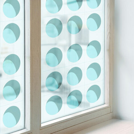 Film pour Vitre Intimité 50x116 cm Adhésif Décoratif PVC Protection Collés sur le Verre Vitrail pour Chambre Cuisine Salle de Bain Roues modernes (1/5)